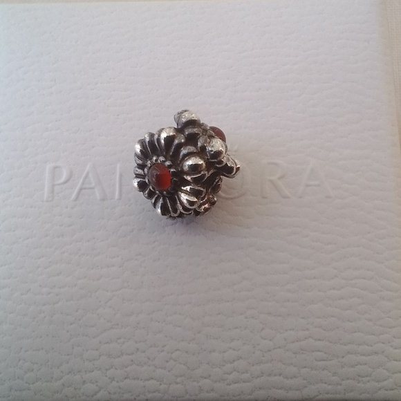 Pandora birthday bloom carnelian charm - Picture 4 of 6